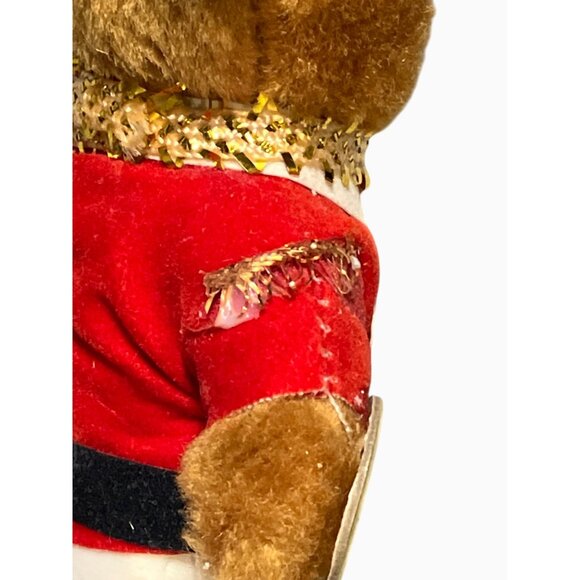 Plush Teddy Bear Soldier Christmas Ornament vintage - Picture 11 of 13